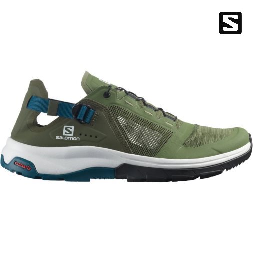 Tenis Senderismo Salomon Tech Amphib 4 Hombre Verde Oliva | MX LGZS370